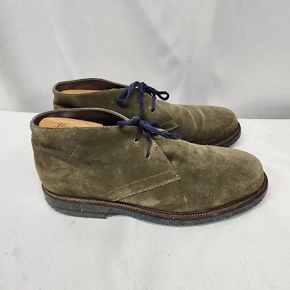 Donald Pliner Men's 9.5 Levi Green Suede Calf Oxford Shoe Chukka Boot